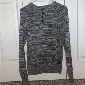 Guess Gray Knit Crewneck Sweater